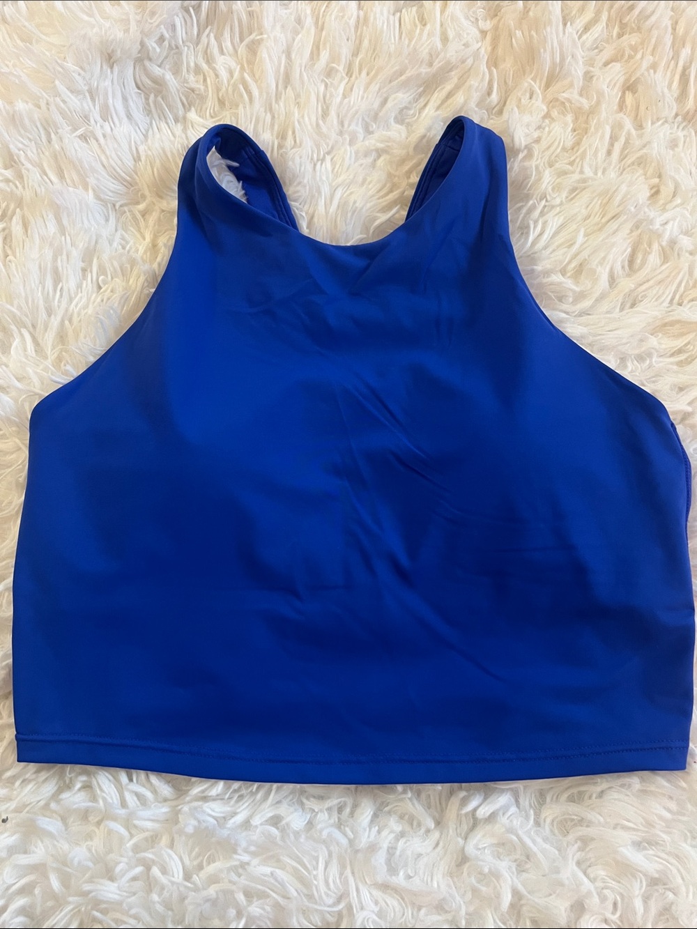 Athleta High-Neck Sport Bra in Royal Blue Built in Bra Small, NWOT
